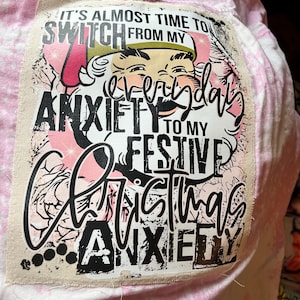 Festive Anxiety, Distressed Flannel Shirt, XL
