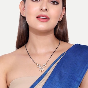 Diamond Mangalsutra, Gold Plated Mangalsutra, Bollywood Actress Mangalsutra, CZ Mangalsutra, Indian Jewelry, Gold Indian Mangalsutra