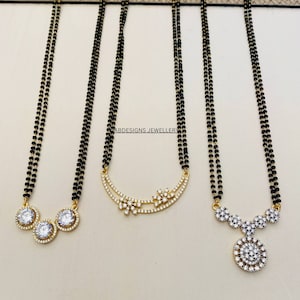 Diamond Mangalsutra, Gold Plated Mangalsutra, Bollywood Actress Mangalsutra, CZ Mangalsutra, Indian Jewelry, Gold Indian Mangalsutra