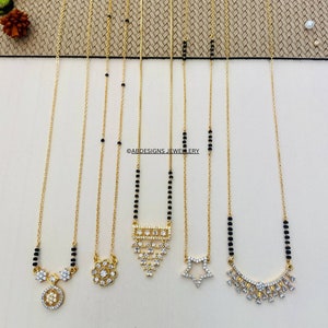 Diamond Mangalsutra, Gold Plated Mangalsutra, Bollywood Actress Mangalsutra, CZ Mangalsutra, Indian Jewelry, Gold Indian Mangalsutra