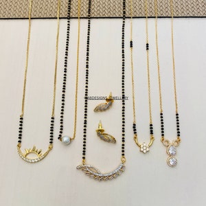Diamond Mangalsutra, Gold Plated Mangalsutra, Bollywood Actress Mangalsutra, CZ Mangalsutra, Indian Jewelry, Gold Indian Mangalsutra
