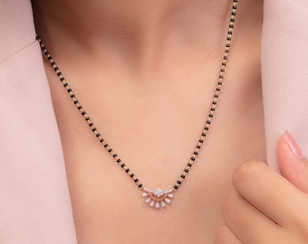 Diamond Mangalsutra Gold Plated Mangalsutra Bollywood Mangalsutra CZ Mangalsutra Indian Jewelry Gold Indian mangalsutra