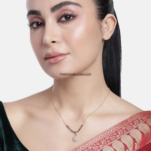 Diamond Mangalsutra, Gold Plated Mangalsutra, Bollywood Actress Mangalsutra, CZ Mangalsutra, Indian Jewelry, Gold Indian Mangalsutra