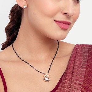 Diamond Mangalsutra, Gold Plated Mangalsutra, Bollywood Actress Mangalsutra, CZ Mangalsutra, Indian Jewelry, Gold Indian Mangalsutra