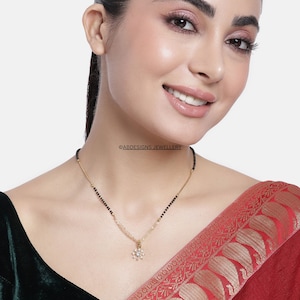 Diamond Mangalsutra, Gold Plated Mangalsutra, Bollywood Actress Mangalsutra, CZ Mangalsutra, Indian Jewelry, Gold Indian Mangalsutra