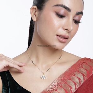 Diamond Mangalsutra, Gold Plated Mangalsutra, Bollywood Actress Mangalsutra, CZ Mangalsutra, Indian Jewelry, Gold Indian Mangalsutra