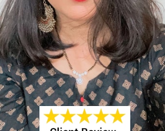 Disha Parmar Inspired Gold Diamond Mangalsutra, Bollywood Actress Mangalsutra, Mangalsutra Modern,Mangalsutra Pendant