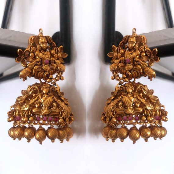 Top 195+ lakshmi earrings jhumkas