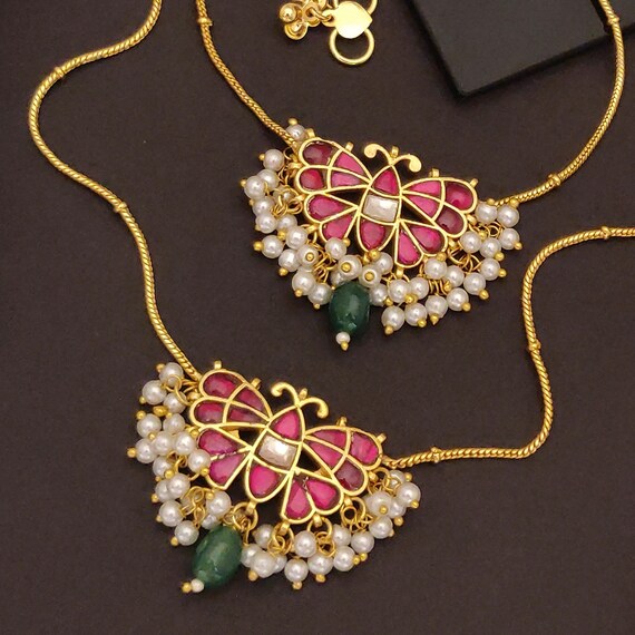 Meenakari Kundan Barat Anklet, Wedding Jewelry, Kundan Payal Pair