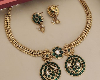 Gold Plated Meenakari Necklace, Bridal Gold Plated Necklace, Kundan Meenakari Necklace, Ethnic Jewellery, Indian Bridal Jewelry,Gift For Her