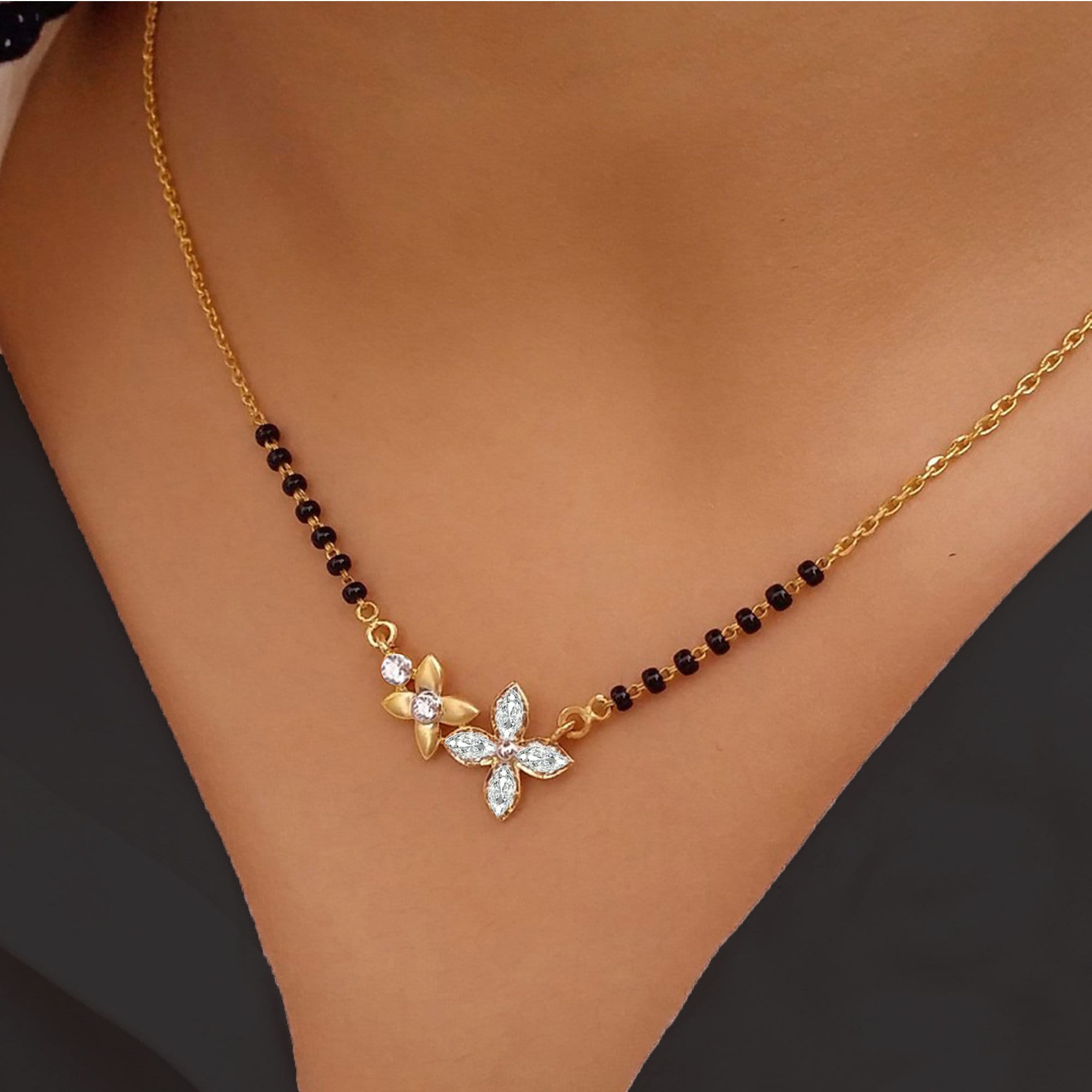 High Quality Gold Plated Flower Mangalsutra Diamond Mangalsutra Gold Plated Mangalsutra Bollywood Actress Mangalsutra CZ Mangalsutra Etsy