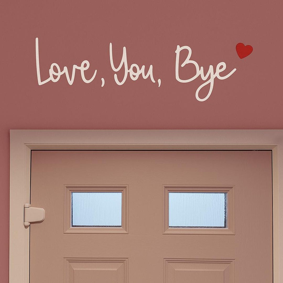 Decorazione Sopra Porta Cartello Decorativo 'Love You Bye' In Legno