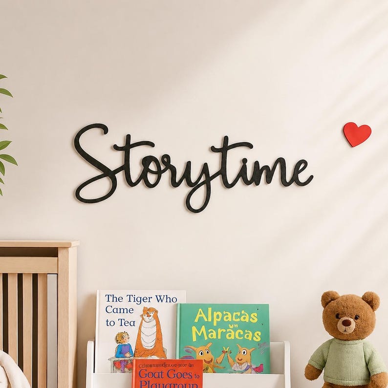 Story Tree Sign Storytime Wooden Wall Sign - Birch Plywood Nursery Decor - Etsy