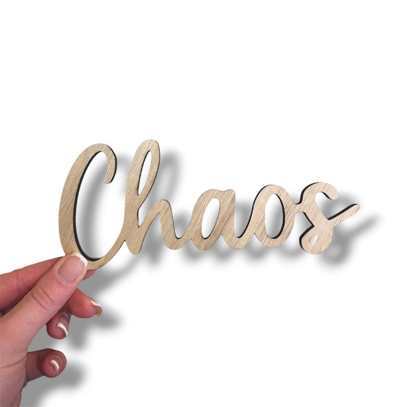 My Beautiful Chaos Wooden Wall Sign • Plywood Home Decor • Modern ...