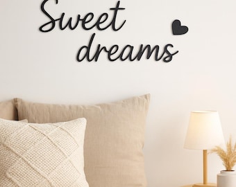 Sweet dreams Wooden Wall Sign – Bedroom Quote – Plywood Wall Art – Cosy Home Decor