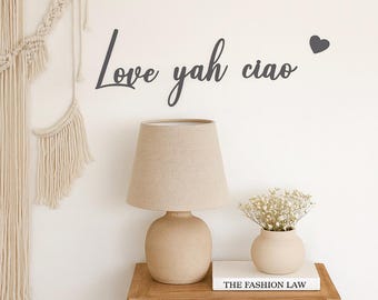 Love Yah Ciao Wooden Wall Sign – Plywood Quote – Playful Home Decor – Modern Wall Art