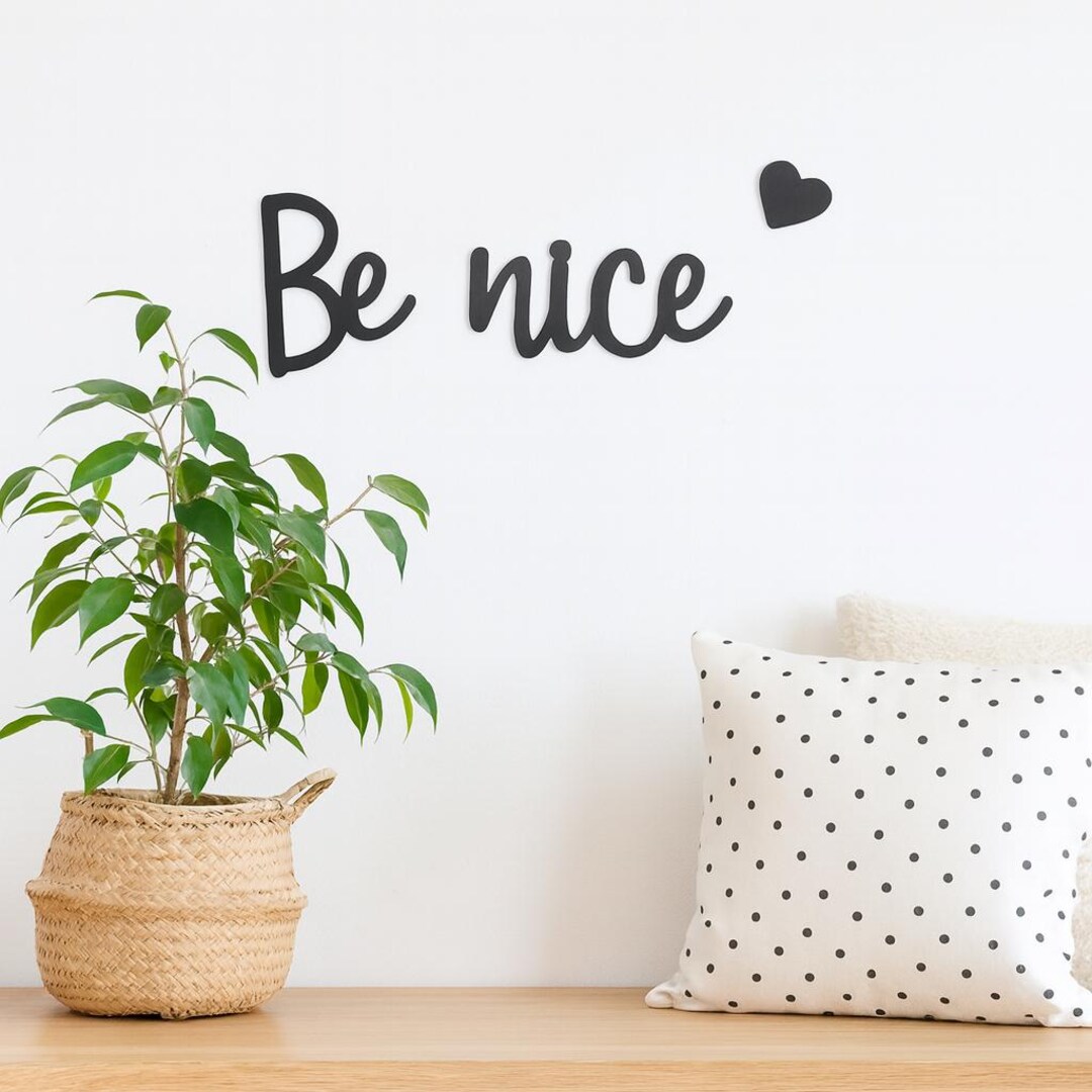 Be Nice Wooden Wall Sign – Kindness Quote – Plywood Wall Art ...