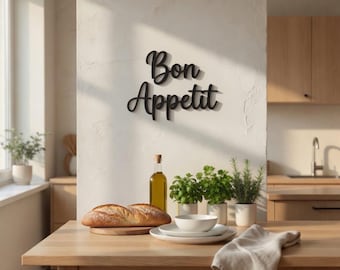Bon Appetit Kitchen Sign – French Wooden Wall Decor