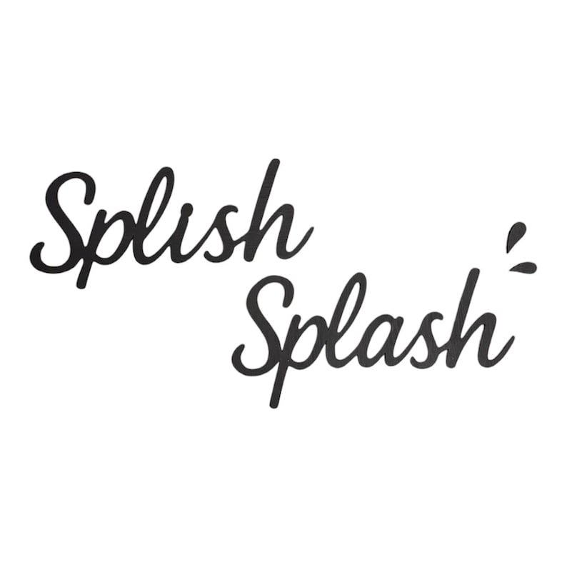 Splish Splash Wooden Wall Sign – Bathroom Quote – Plywood Wall Art ...