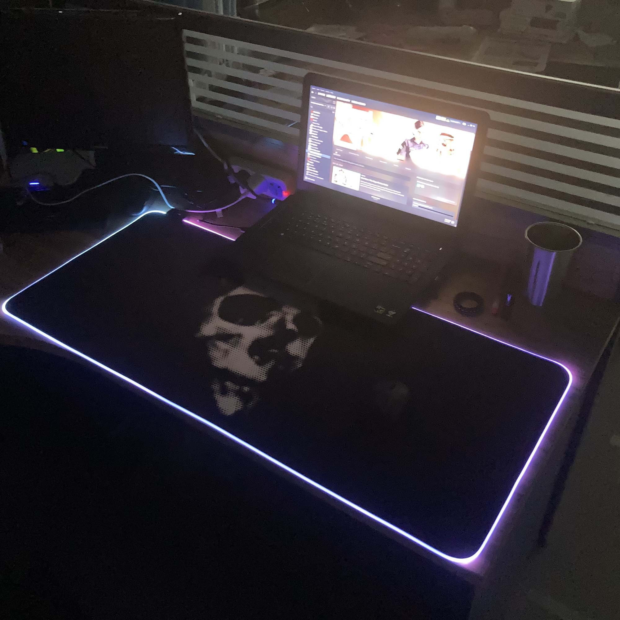 Large mousepad desk pad RGB Led Mouse Pad with 14 Etsy