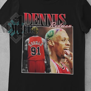 Dennis Rodman Tee Shirt bootleg, Dennis Rodman Tshirt, Dennis Rodman T shirt, Dennis Rodman clothing casual Dennis Rodman Tee
