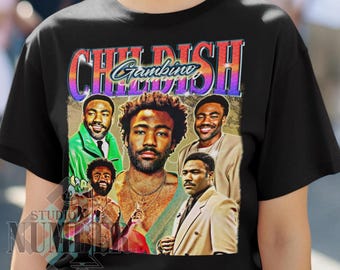 Camiseta infantil Gambino, Camiseta infantil Gambino, Camiseta Donald Glover, Camiseta Donald Glover novo design casual unissex tamanho S-3XL