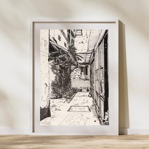 Saigon Vietnam Art, Vietnam Art Print, Saigon Alleyway, Artful Cityscape, Vietnam Travel, Saigon Print, Saigon Vietnam Print, Vietnam Poster