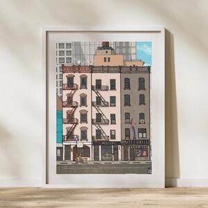 Upper Manhattan NYC Wall Art, Artful New York,  New York City Print, Manhattan New York Art, Manhattan Poster, Printful NYC Building Art