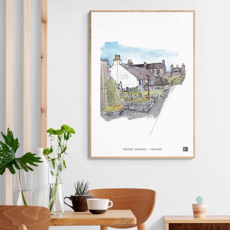 Footdee Village Home Art Aberdeen Scotland Print Art Etsy