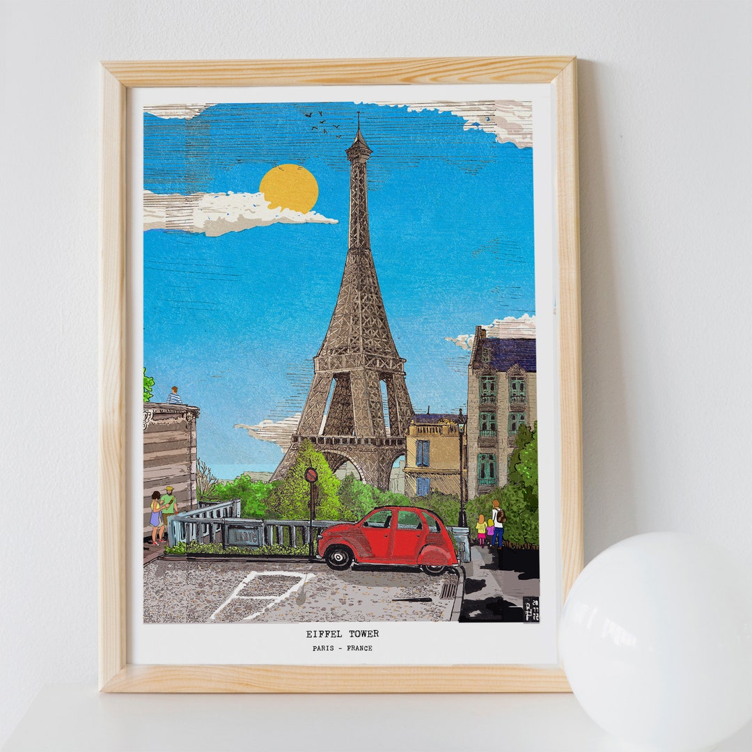 Eiffel Tower Wall Art, Paris Art Print, France Travel Print, Paris
