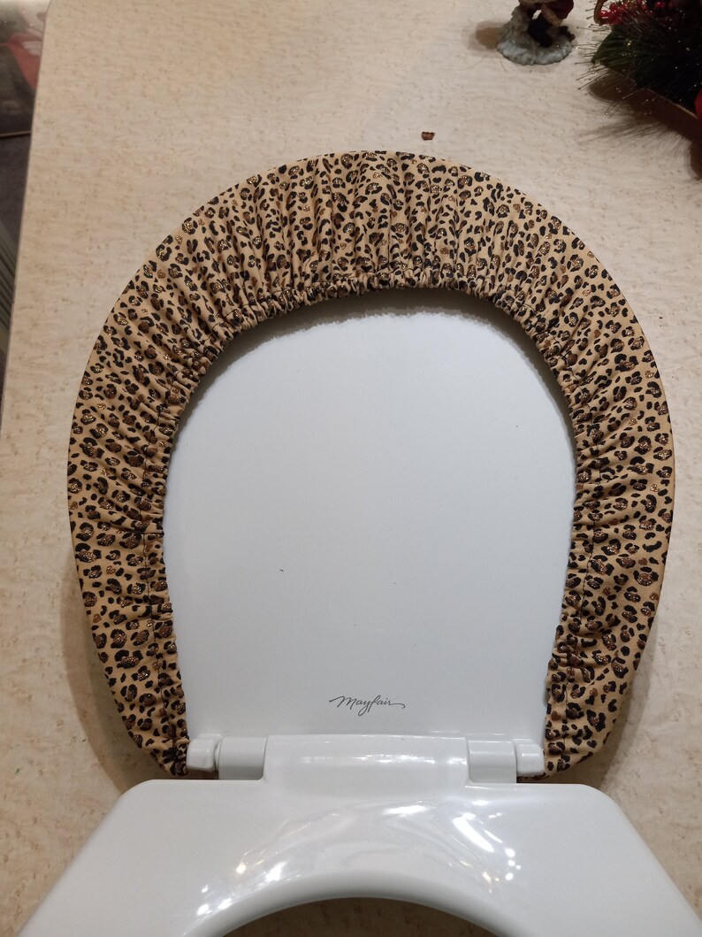 Toilet Seat and Tank Covers 2 Pieces Set NEW Handmade Animal Print