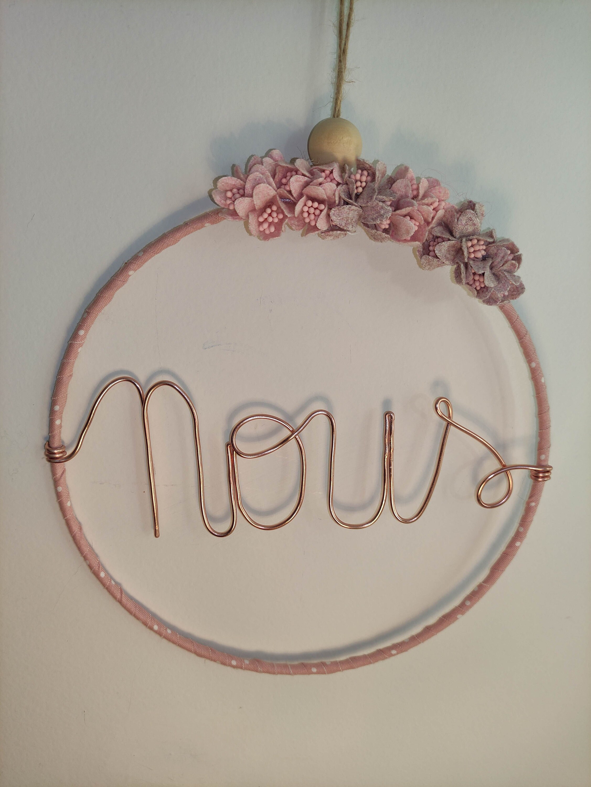 Cercle en Fer et Tissu Nous