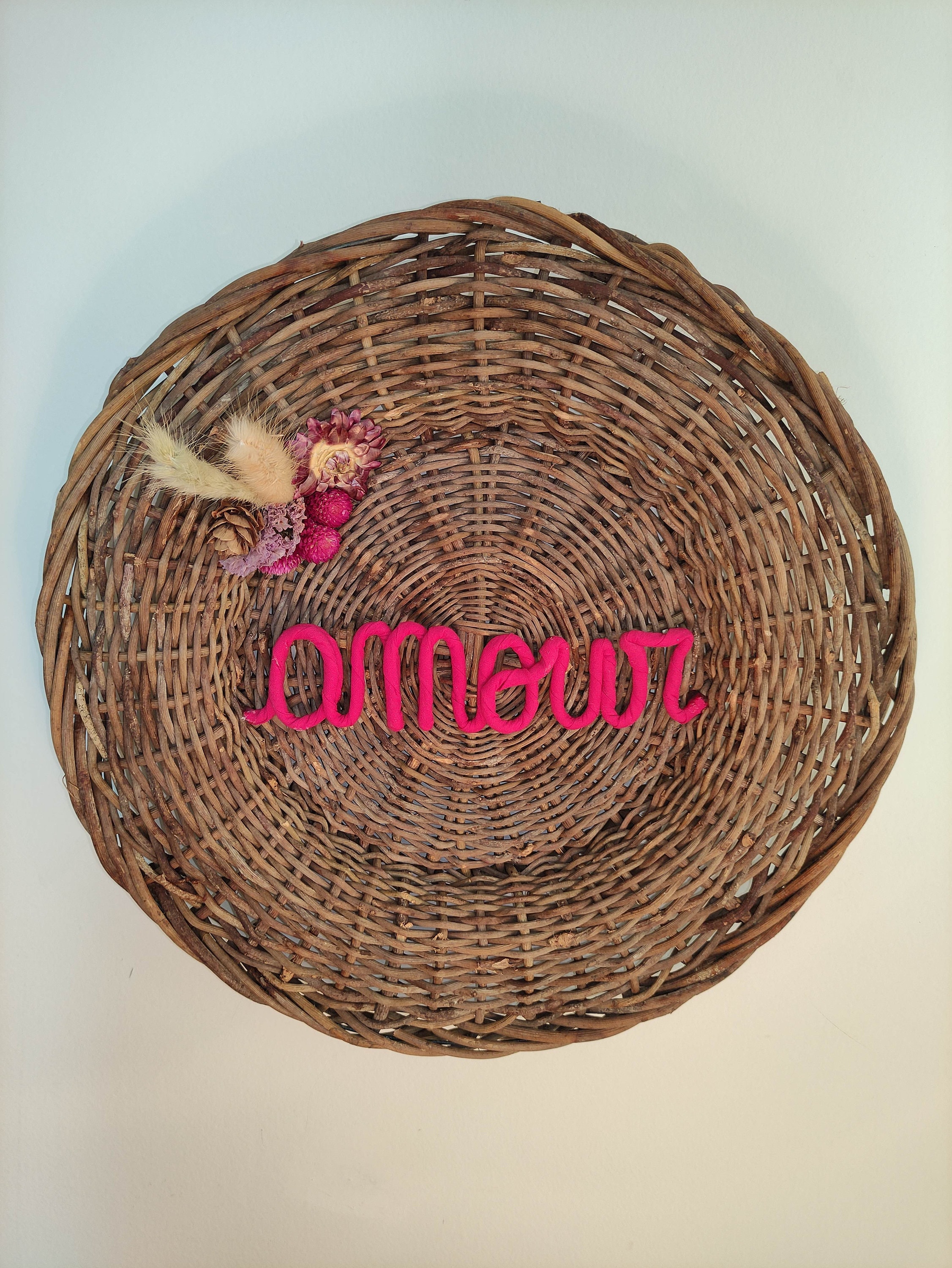 Cercle en Osier Amour Tissu