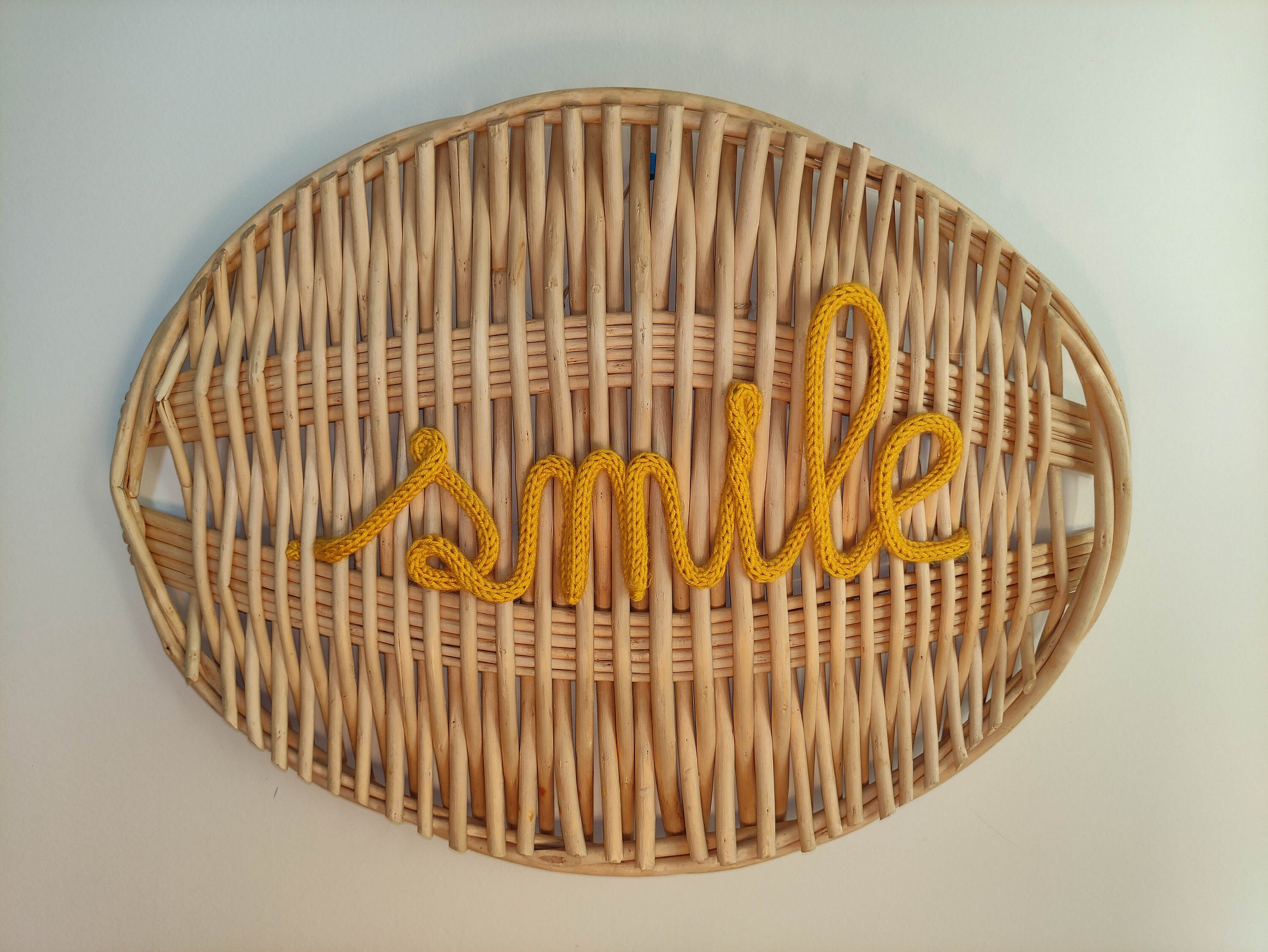 Oeil en Canisse d'osier et Tricotin Smile