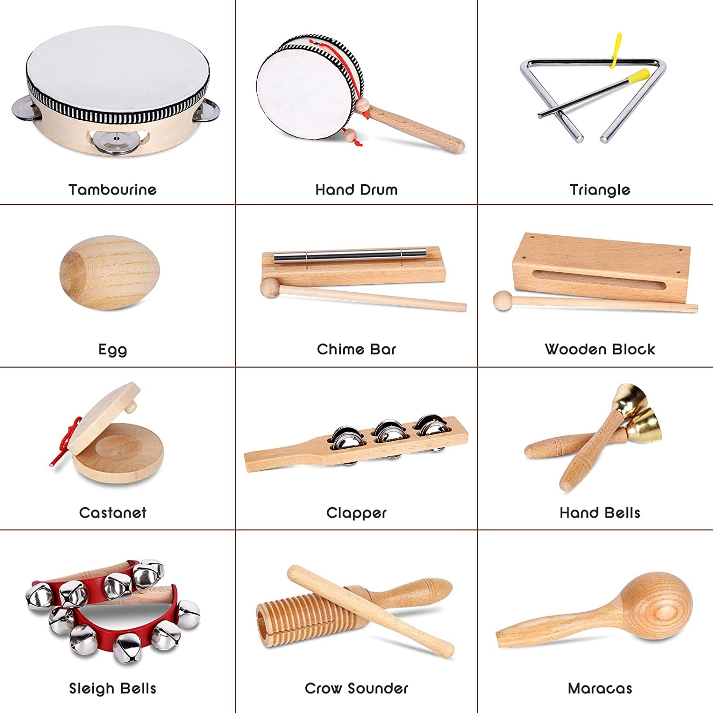 Kids Musical Instruments Set Wooden Music Instruments Toys Etsy