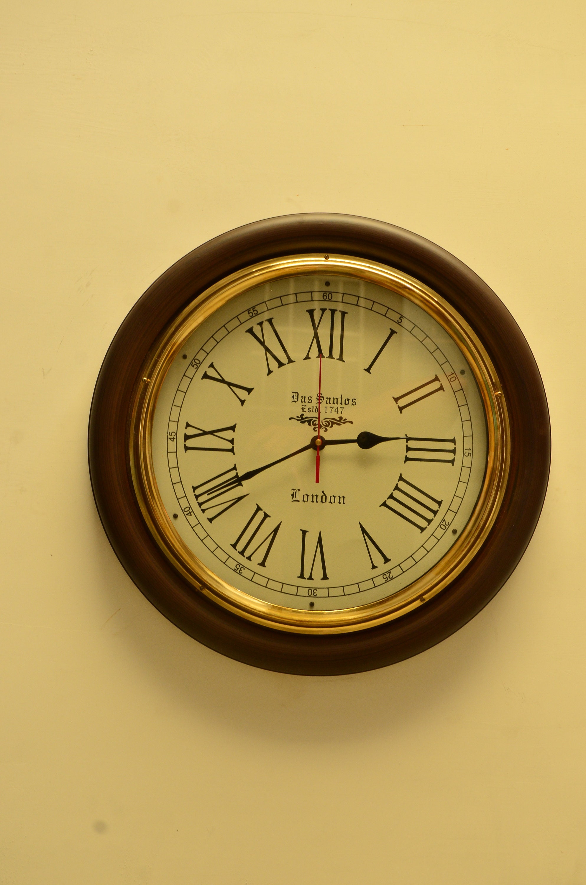 Wall Clock Traditional Style Large Decorative Kitchen Clock Etsy