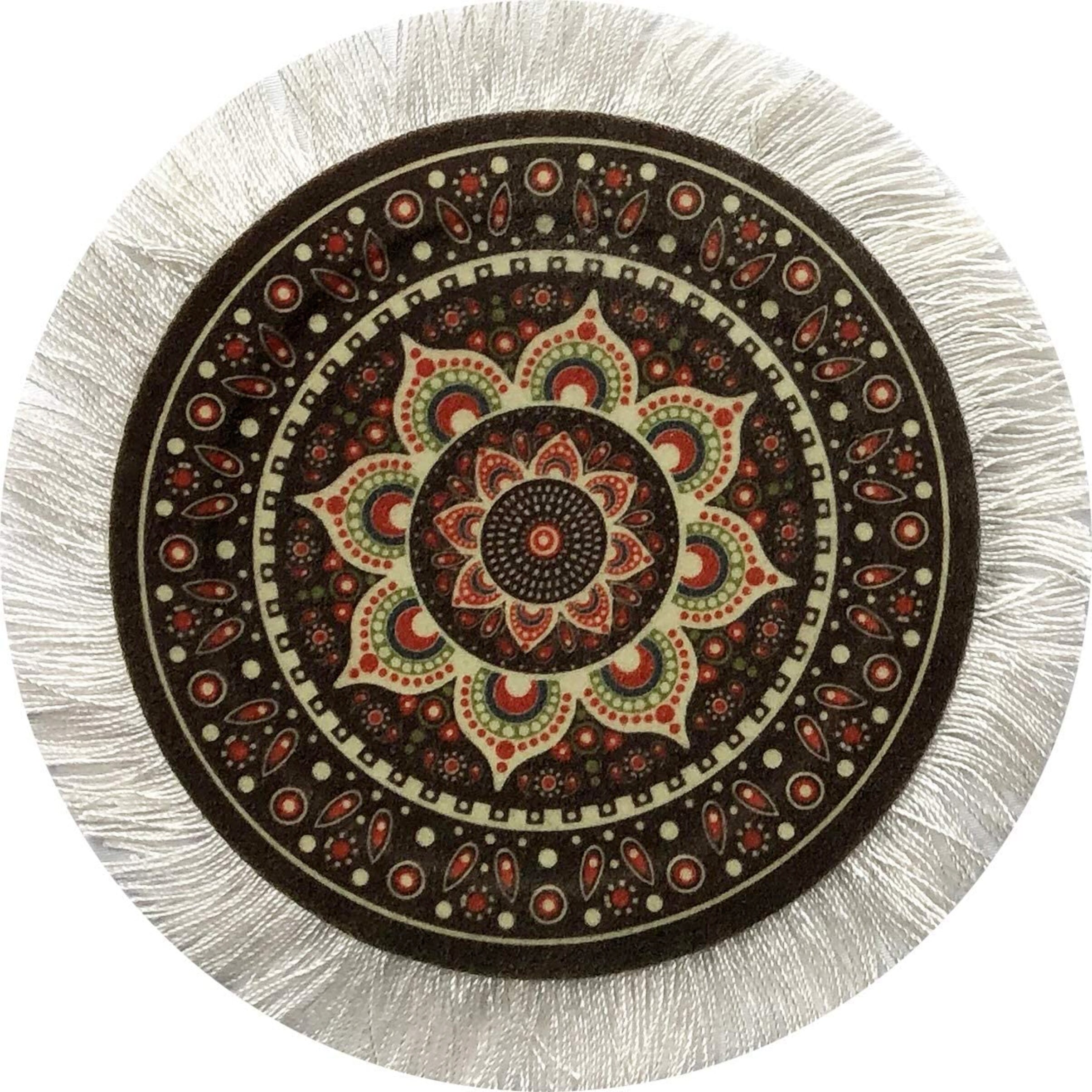 Handmade Set of 4 Round Coasters Rug Table Drink Holders Etsy