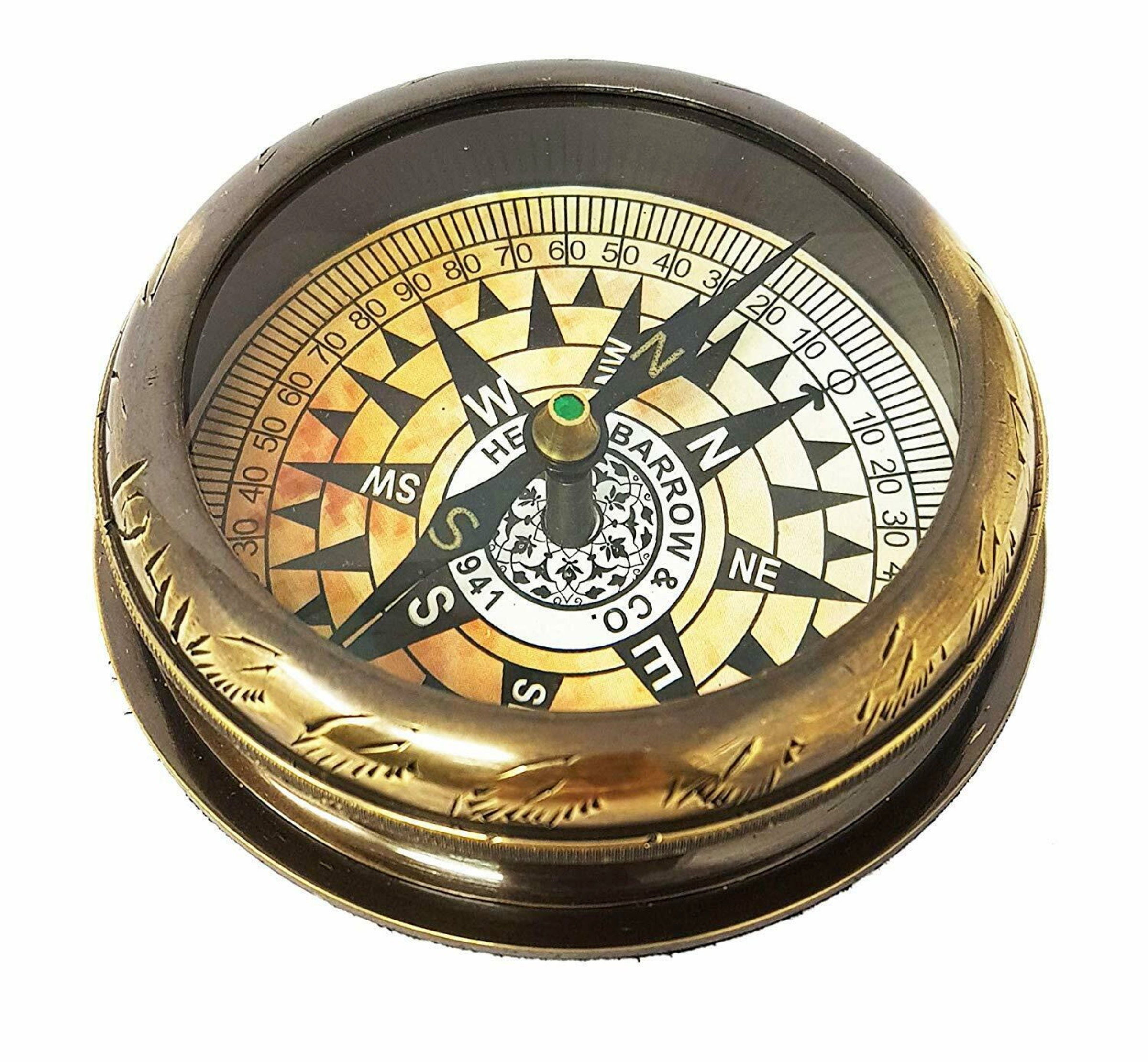 4 Inch Brass Compass Home Decorative Vintage Reproduction Etsy