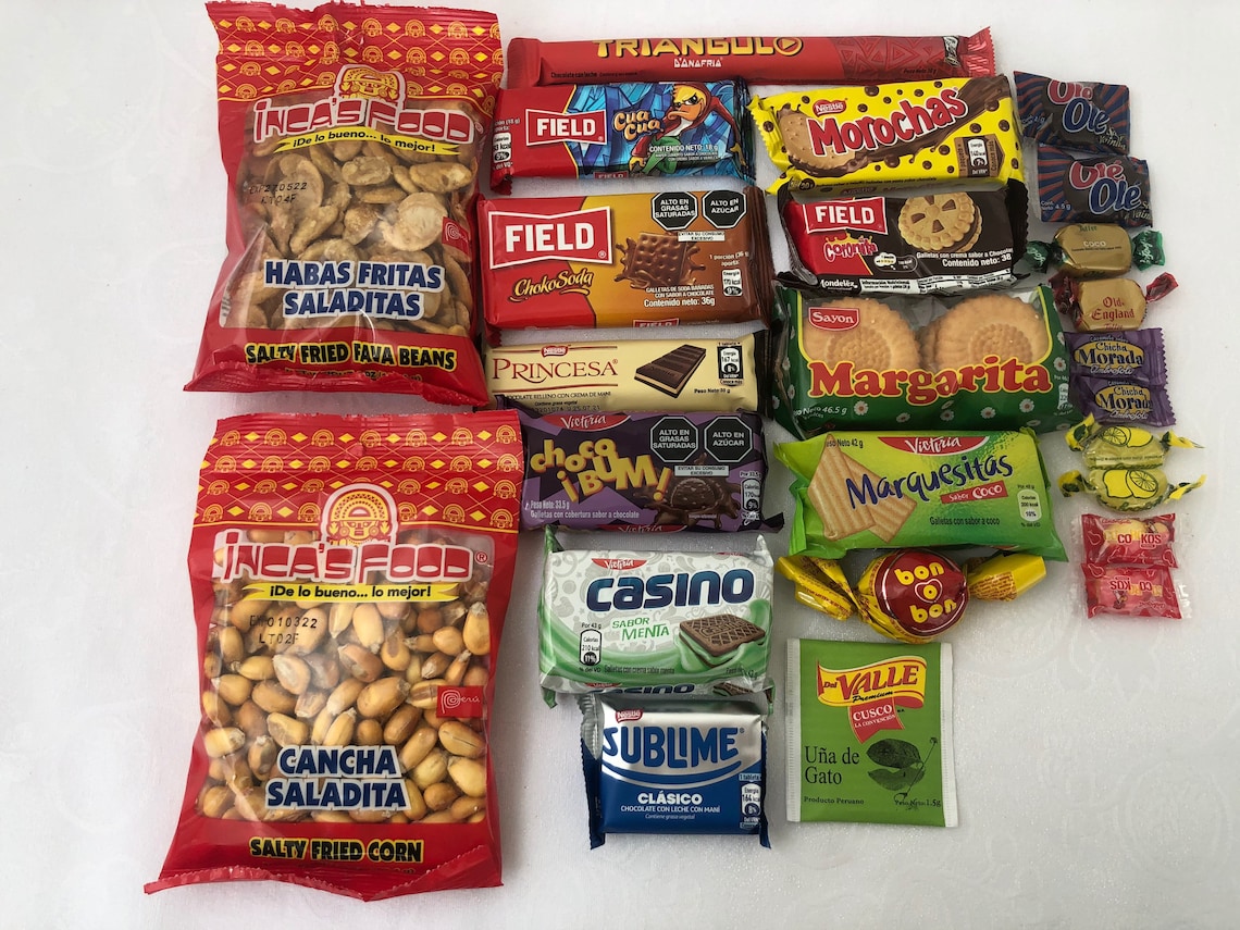 Peru Candy Box Perú snacks Mix Lot 25pc Surtidos Galletas | Etsy