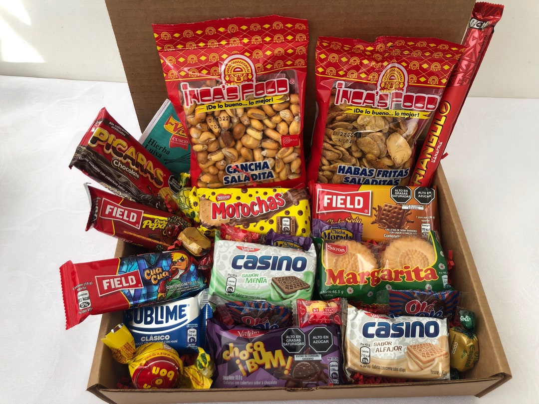 Peruvian Candy Box Peru snacks Assortments Cookies Chocolates & Candies Sweet Treats Candy Gift Box Golosinas Peruanas Dulces Mix Lot 25pc