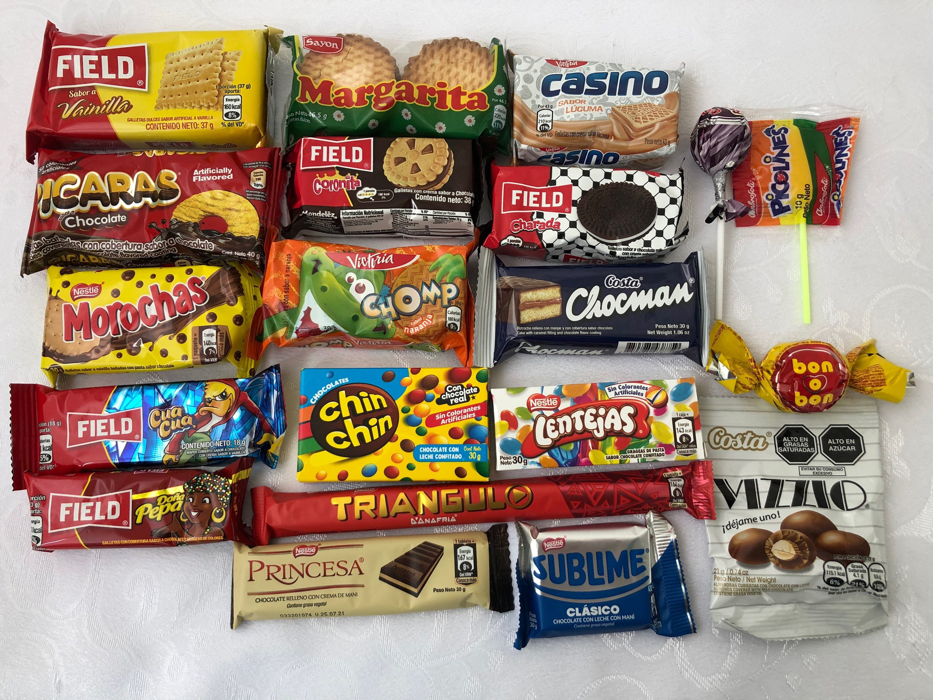 Peruvian Candy Box Mix Lot 20pc Assortments Cookies Chocolates | Etsy