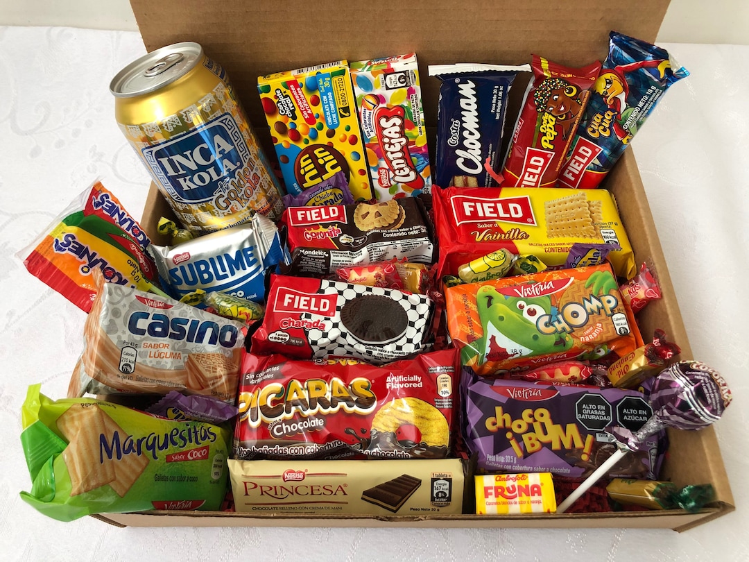 Peruvian Candy Box Mix Lot 30pc Assortments Cookies Chocolates Candies