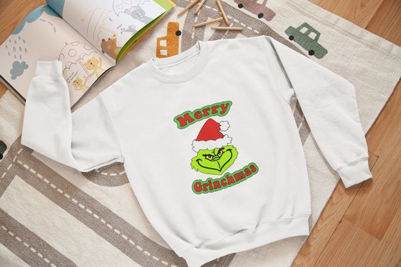 Felpa per bambini Merry Grinchmas Felpa per bambini Felpa per giovani Grinch Felpa natalizia Grinchmas Etsy Italia