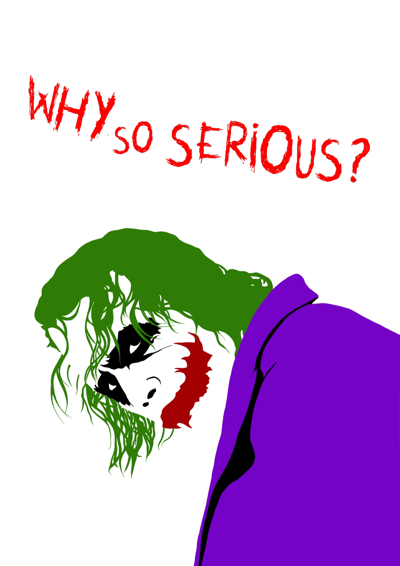 Heath Ledger Joker. Why so Serious Quote. Instant Digital Etsy
