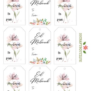 Eid Gift Tags INSTANT DOWNLOAD (1 Design)