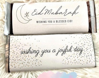 Eid Mubarak Sprinkle Chocolate Wrapper INSTANT DOWNLOAD (1 Design)
