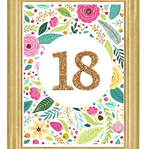 Happy 18th Birthday, Printable, 4 Sizes, 4x6 5x7 6x8 8x10, Instant Download