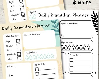 Ramadan Planner Printable INSTANT DOWNLOAD (3 Pages)