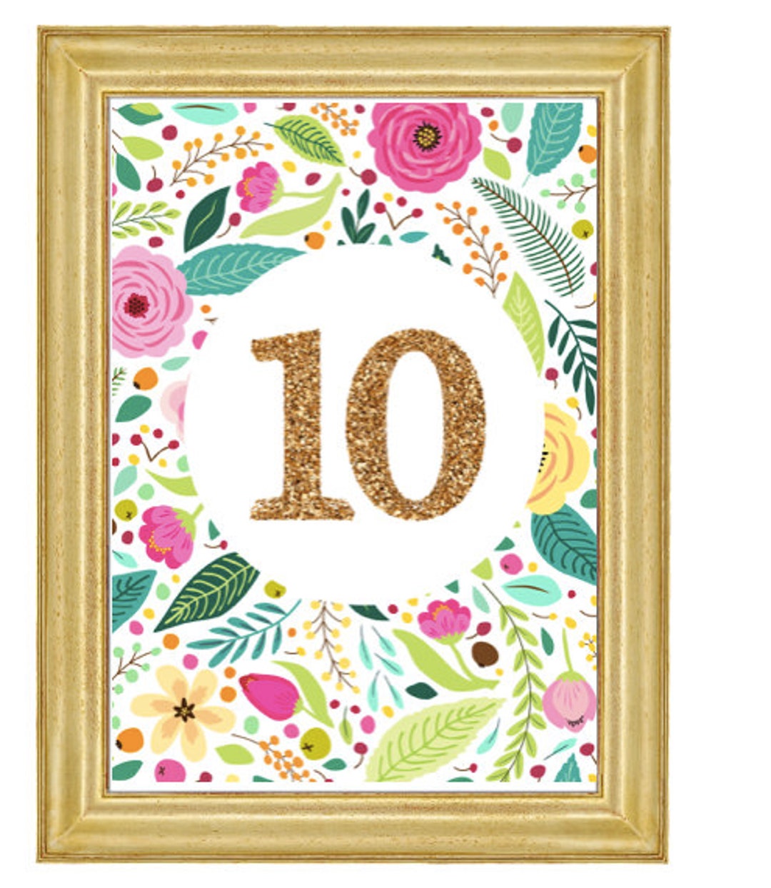 Happy 10th Birthday, Printable, 4 Sizes, 4x6 5x7 6x8 8x10, Instant ...