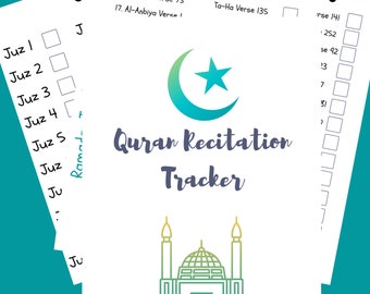 Ramadan Tracker: Quran 30 Juz  - INSTANT DOWNLOAD